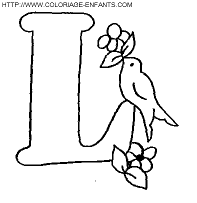 dibujo letras pajaros