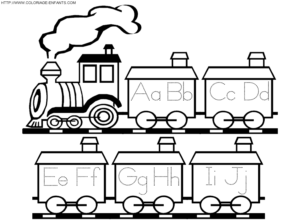 dibujo Alfabeto El pequeno Tren