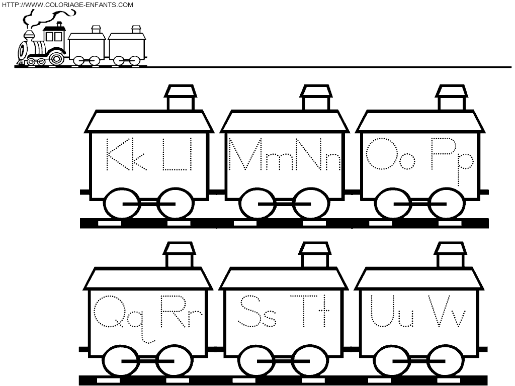 dibujo Alfabeto El pequeno Tren