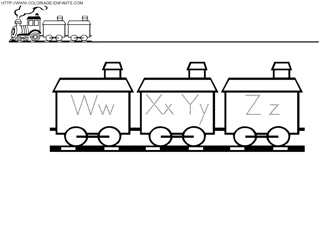 dibujo Alfabeto El pequeno Tren