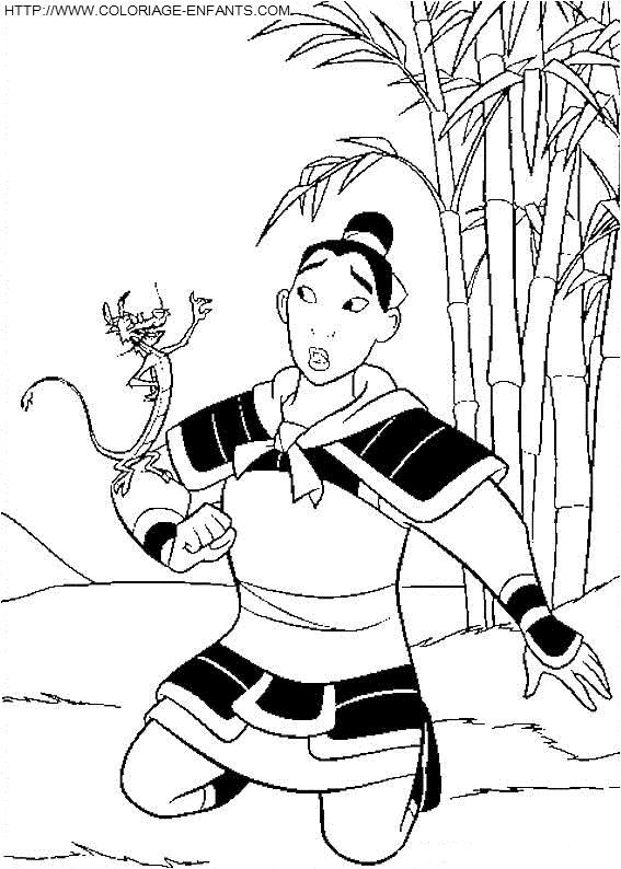 dibujo Mulan