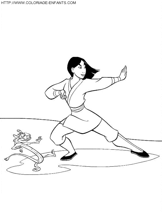 dibujo Mulan