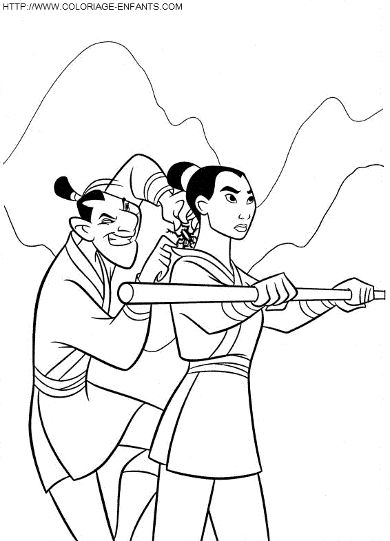 dibujo Mulan