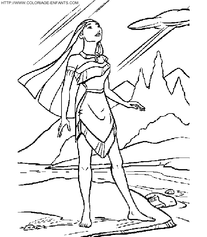 dibujo Pocahontas