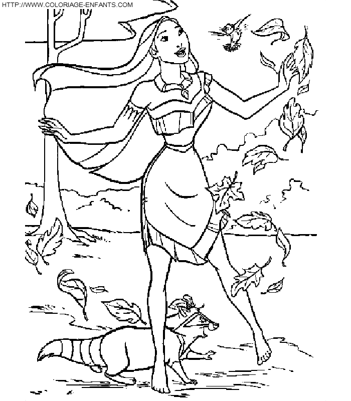 dibujo Pocahontas