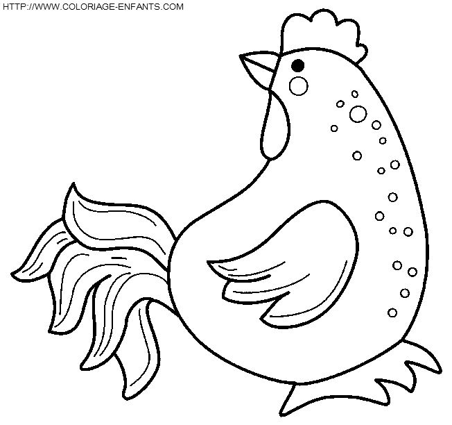 dibujo Gallinas