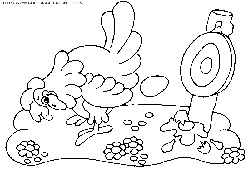 dibujo Gallinas