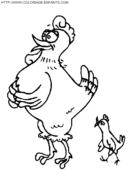 dibujo Gallinas