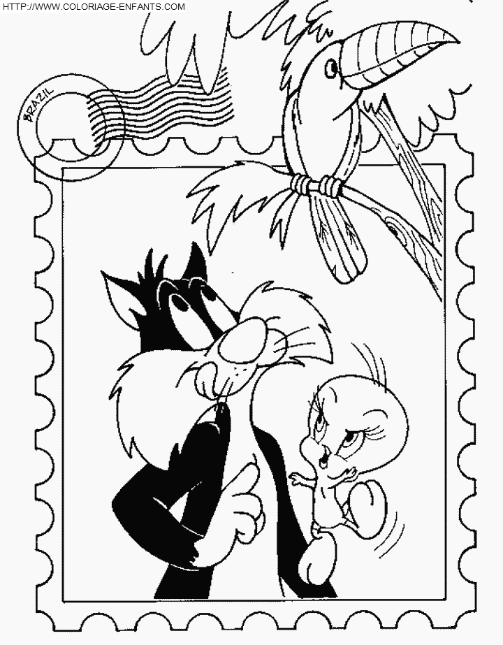 dibujo Piolin y Silvestre