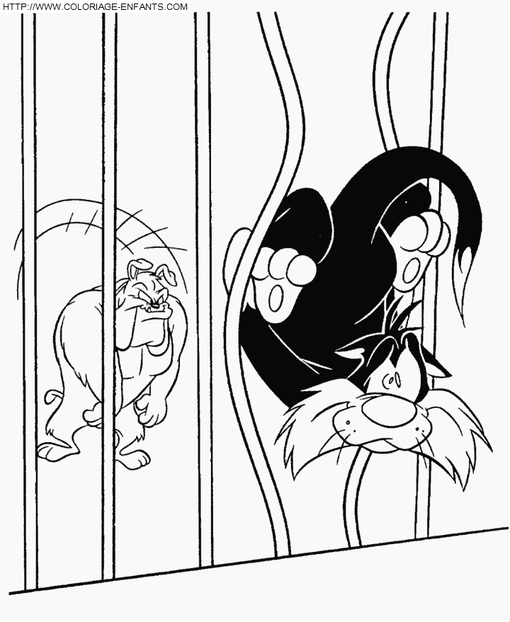 dibujo Piolin y Silvestre