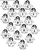 dibujo alfabeto pinguinos
