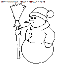 dibujo navidad muneco de nieve