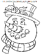 dibujo navidad muneco de nieve