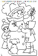 dibujo navidad muneco de nieve