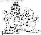 dibujo navidad muneco de nieve