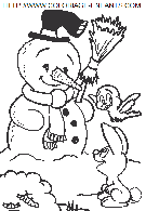 dibujo navidad muneco de nieve