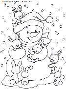 dibujo navidad muneco de nieve