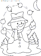 dibujo navidad muneco de nieve