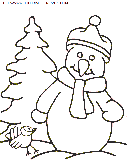 dibujo navidad muneco de nieve