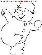 dibujo navidad muneco de nieve