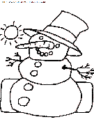 dibujo navidad muneco de nieve