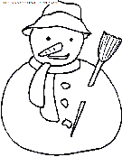 dibujo navidad muneco de nieve