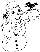 dibujo navidad muneco de nieve