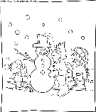 dibujo navidad muneco de nieve