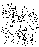 dibujo navidad muneco de nieve