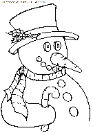 dibujo navidad muneco de nieve