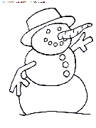 dibujo navidad muneco de nieve