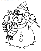 dibujo navidad muneco de nieve