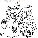 dibujo navidad muneco de nieve