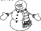 dibujo navidad muneco de nieve