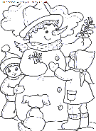 dibujo navidad muneco de nieve