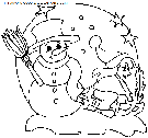 dibujo navidad muneco de nieve