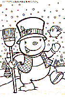 dibujo navidad muneco de nieve