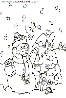 dibujo navidad muneco de nieve