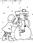 dibujo navidad muneco de nieve