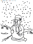 dibujo navidad muneco de nieve