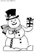 dibujo navidad muneco de nieve