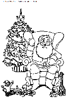 dibujo navidad papa noel