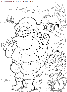 dibujo navidad papa noel