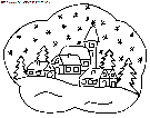 dibujo navidad paisajes