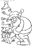 dibujo navidad papa noel regalos