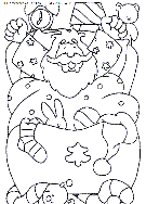 dibujo navidad papa noel regalos