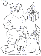 dibujo navidad papa noel regalos