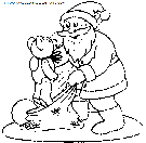 dibujo navidad papa noel regalos