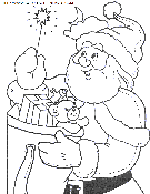 dibujo navidad papa noel regalos