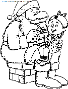 dibujo navidad_papa noel chimenea